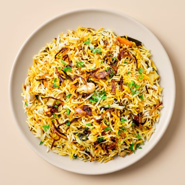 Vegetable Biryani.