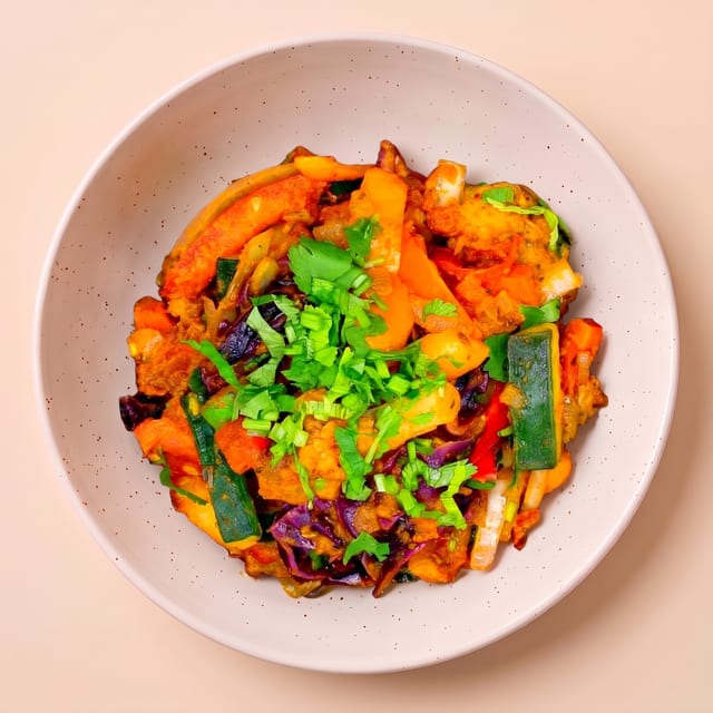 Vegetable Jalfrezi.