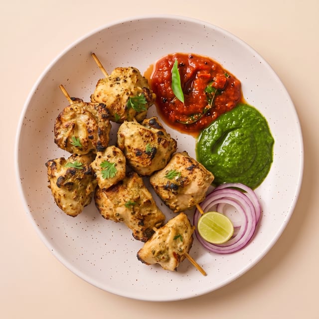 Chicken Malai Kebab.